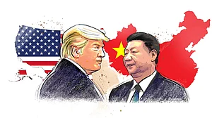 | Illustration by Saahil for Outlook India : US-China