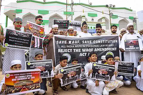 Protest against Waqf (Amendment) Act