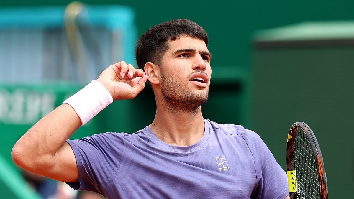 Photo: X | Carlos Alcaraz : Spanish tennis player Carlos Alcaraz enters semi-final of Barcelona Open 2025.