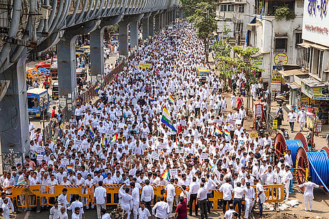 Protest against demolition of Jain temple