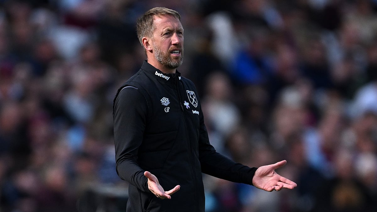 Graham Potter during West Ham's 1-1 draw with Southampton.