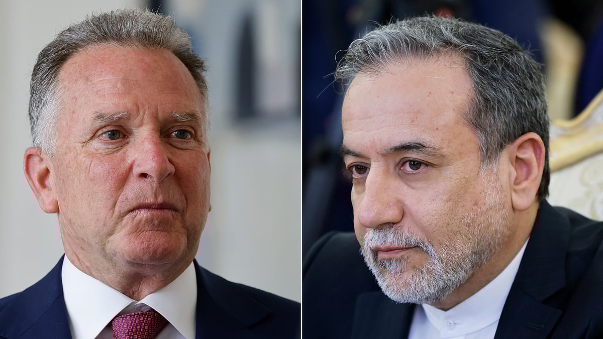 AP : US Special Envoy Steve Witkoff (L); Iranian Foreign Minister Abbas Araghchi (R)