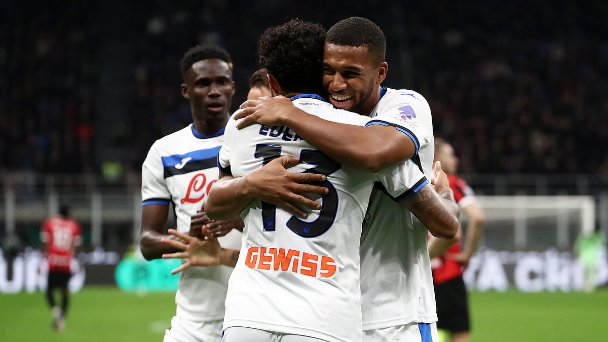 Ederson celebrates his goal against AC Milan