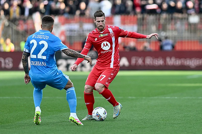 Italian soccer Serie A 2024-25 Monza vs Napoli: Georgios Kyriakopoulos