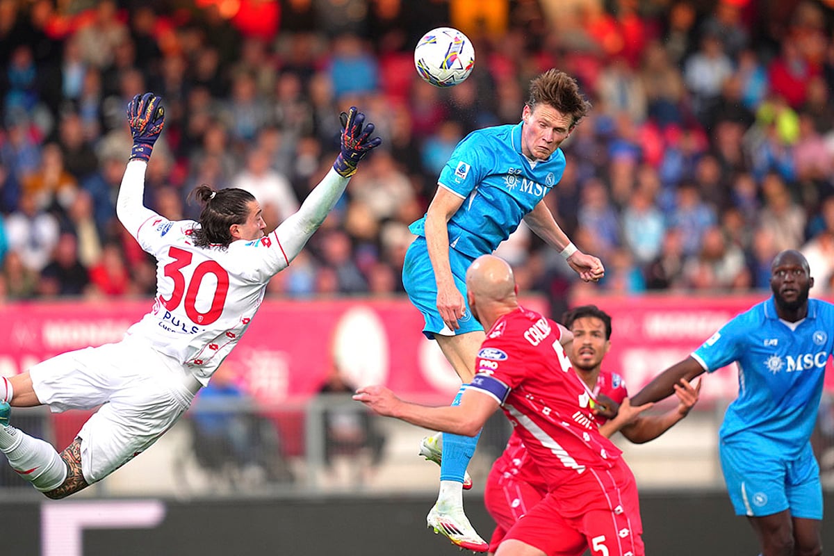 Italian soccer Serie A 2024-25 Monza vs Napoli: Scott McTominay