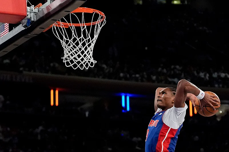 NBA basketball Detroit Pistons vs New York Knicks: Ausar Thompson