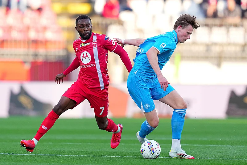Italian soccer Serie A 2024-25 Monza vs Napoli: Scott McTominay