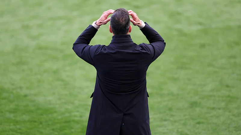 Ruud van Nistelrooy during Leicesters 1-0 defeat to Liverpool