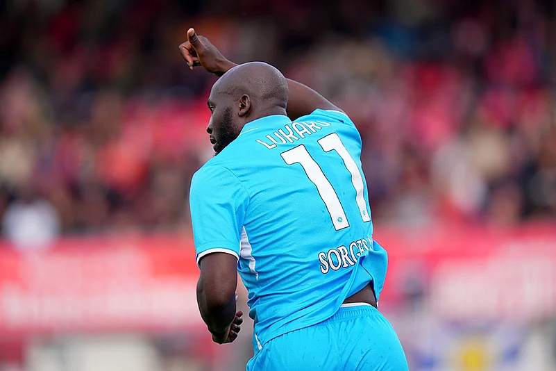 Italian soccer Serie A 2024-25 Monza vs Napoli: Romelu Lukaku