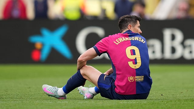 Barcelona’s Lewandowski Likely Out Of Copa Del Rey Final Due To Hamstring Injury​