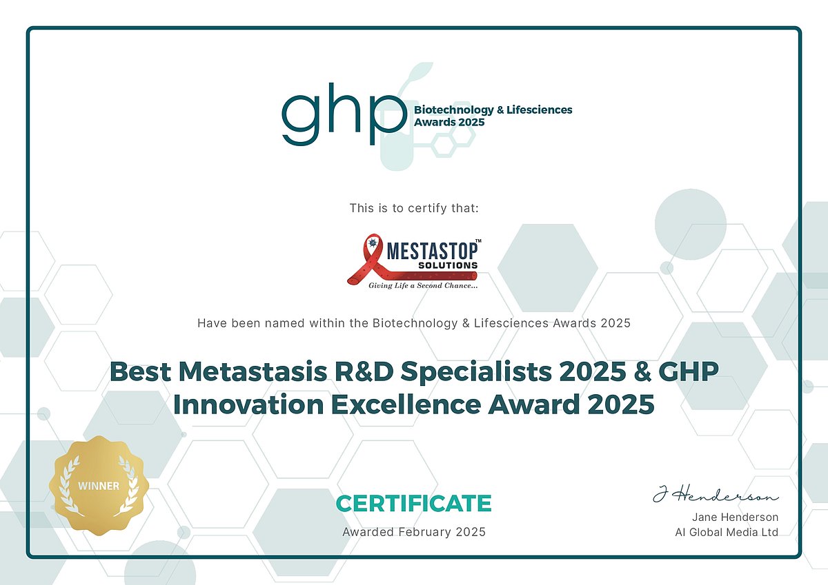 Best Metastasis R&D Specialist for 2025 & GHP Innovation Excellence Award in 2025