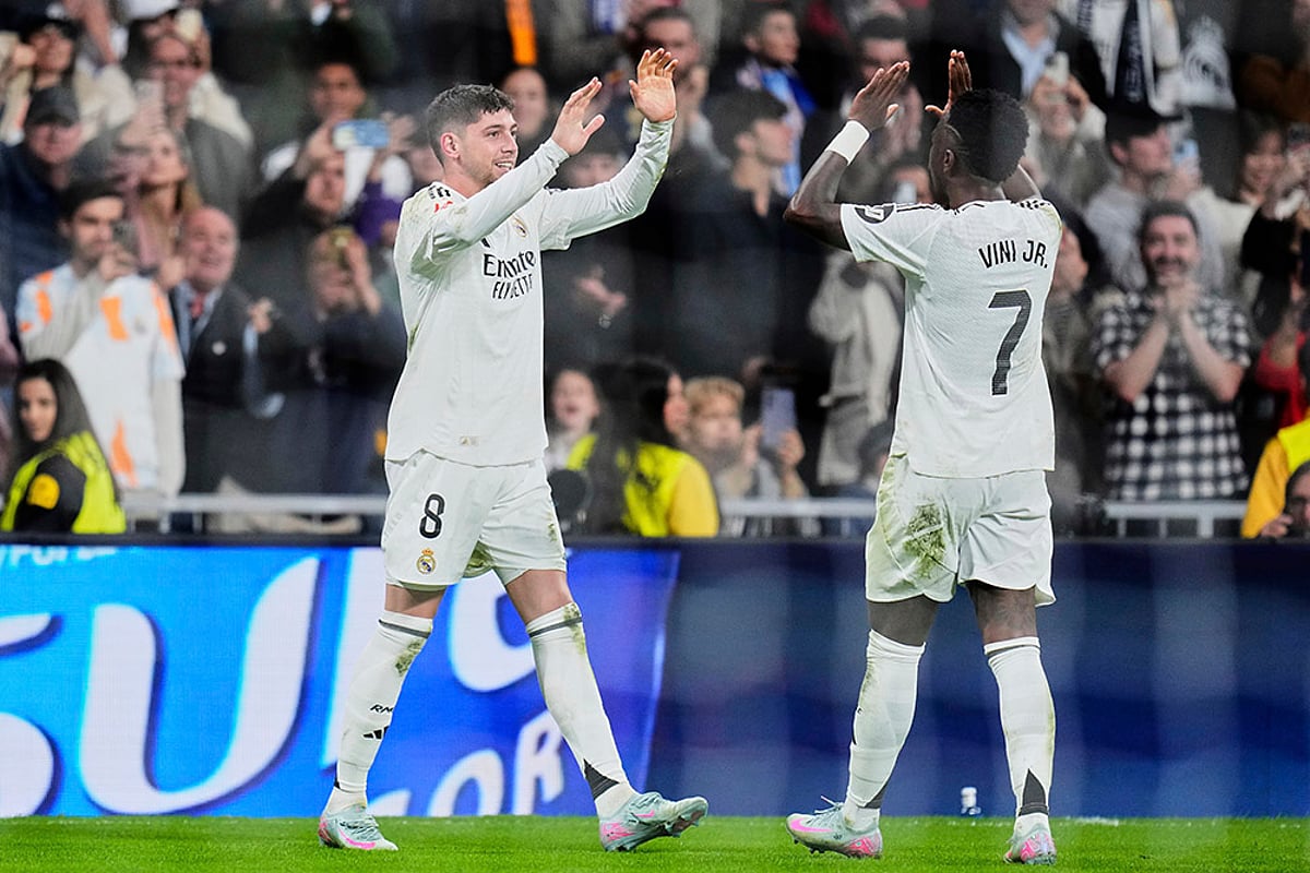 Spain Soccer La Liga 2024-25 Real Madrid vs Athletic Bilbao: Federico Valverde