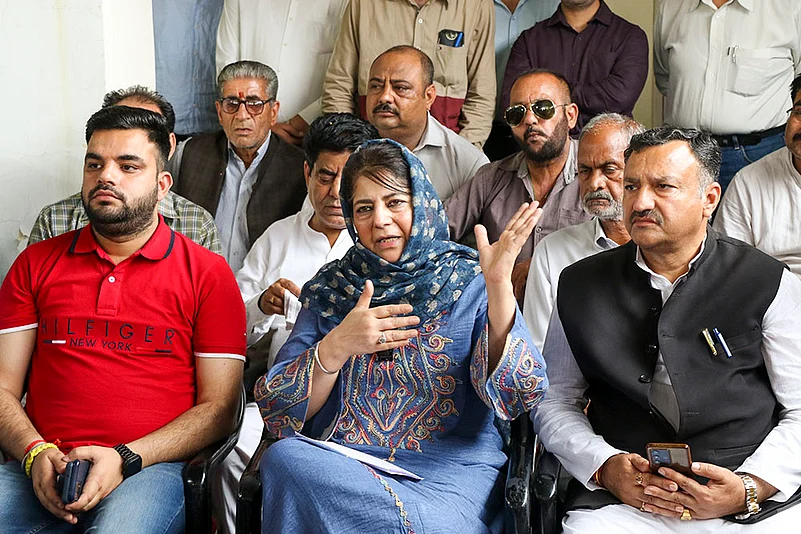 Mehbooba Mufti addresses media