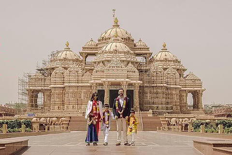 JD Vance visits Akshardham temple