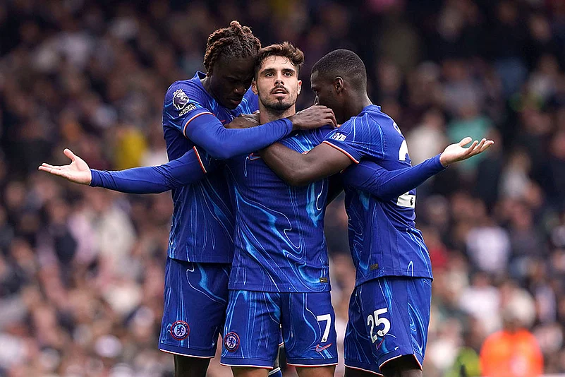 Britain Soccer Premier League 2024-25 Fulham and Chelsea: Pedro Neto