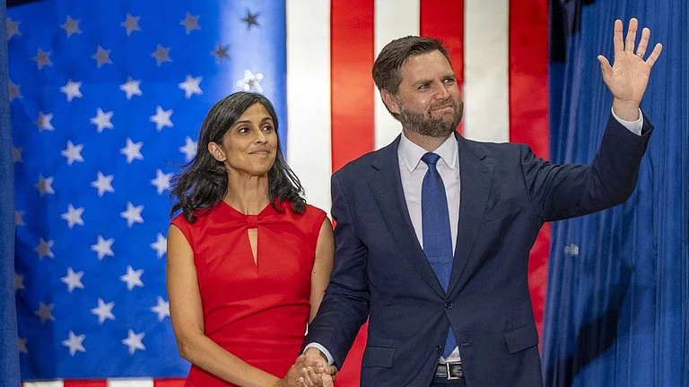 US President JD Vance with wife Usha Vance - AP