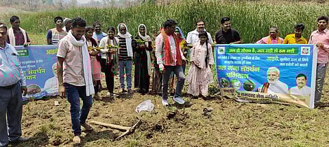 Bhoomi Pujan Performed for Pond Silt Removal Work