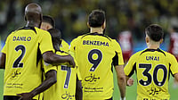 Al-Ittihad Vs Al-Ahli Live Streaming, Saudi Pro League: Preview, H2H, When And Where To Watch Jeddah Derby Photo: X/Al-Ittihad Club : Al-Ittihad celebrate Karim Benzema's goal during the Saudi Pro League match against Al-Ettifaq.