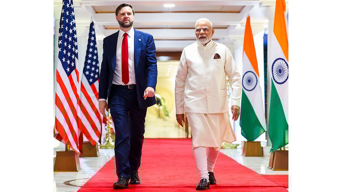PTI : PM Modi holds talks with JD Vance