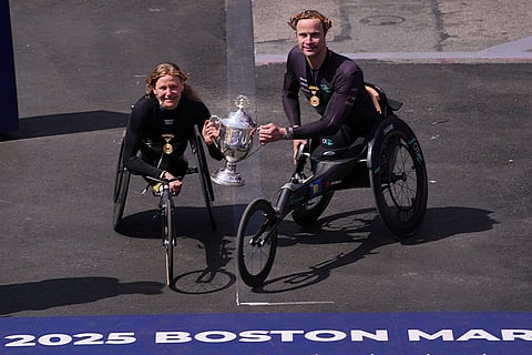 Boston Marathon 2025: Marcel Hug and Susannah Scaroni