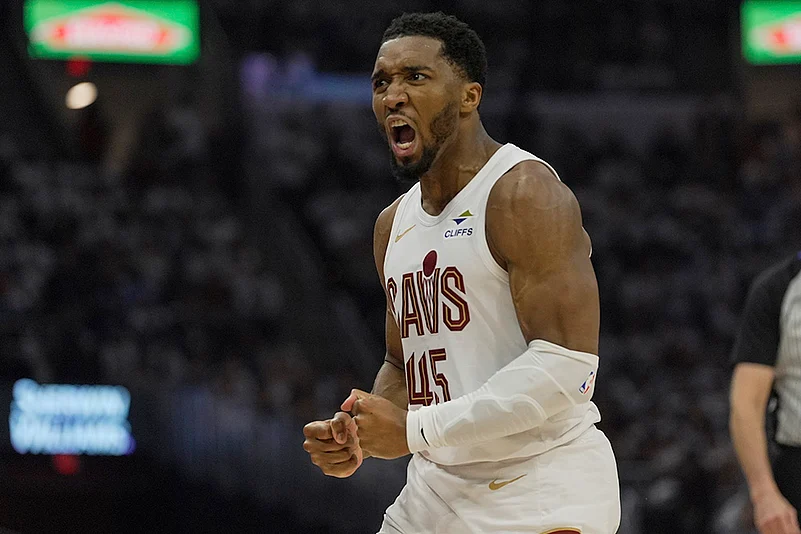 NBA Basketball Miami Heat vs Cleveland Cavaliers: Donovan Mitchell