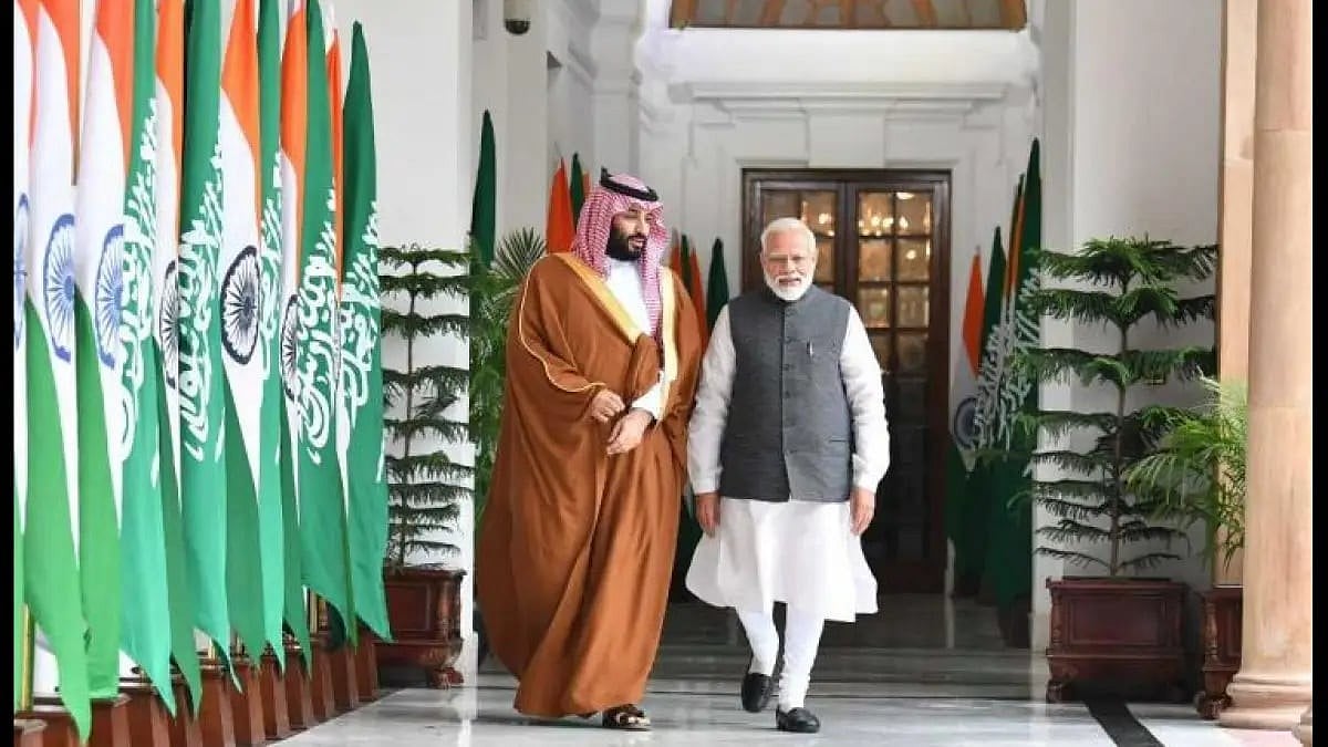 file pic : Mohammed Bin Salman, crown prince of Saudi Arabia and PM Narendra Modi.
