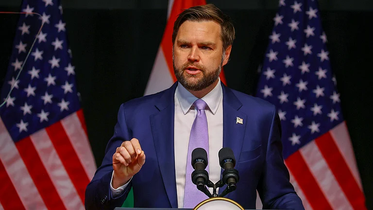 US Vice President J.D. Vance addresses a gathering, in Jaipur, Tuesday, April 22, 2025. - PTI; Representative image