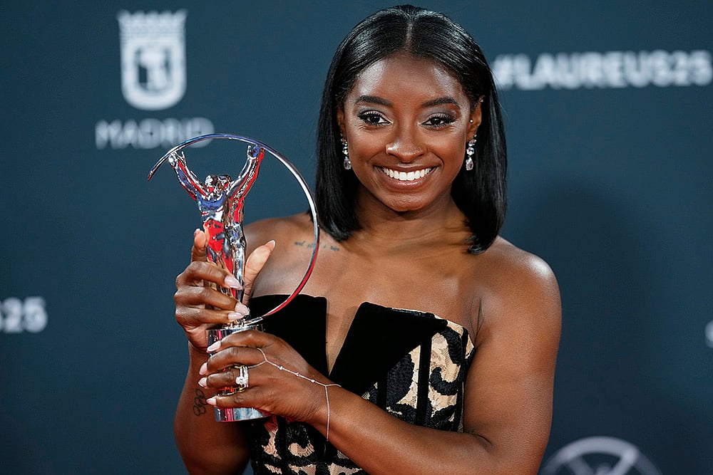 | Photo: AP/Manu Fernandez : Laureus World Sports Awards: Simone Biles