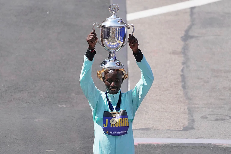 Boston Marathon 2025: John Korir - | Photo: AP/Charles Krupa