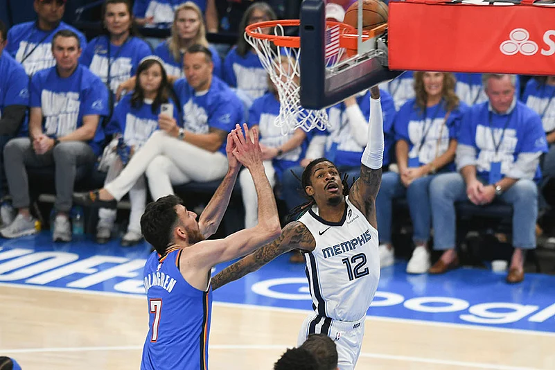 NBA Basketball game Memphis Grizzlies Vs Oklahoma City Thunder: Ja Morant