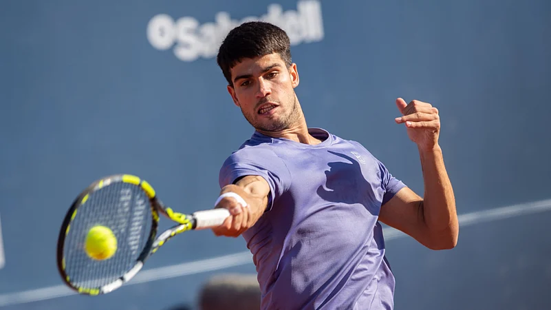 Carlos Alcaraz in action