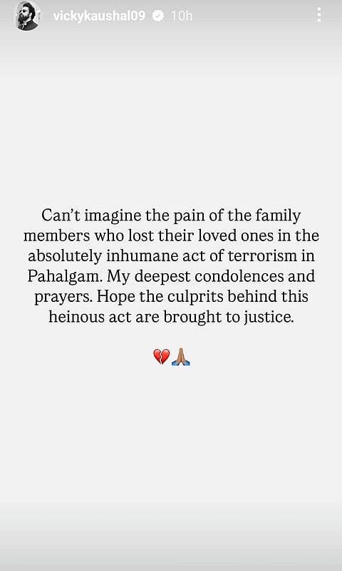 Vicky Kaushal on Pahalgam terror attack