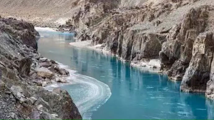 Indus river which is at the center of the water treaty with Pakistan