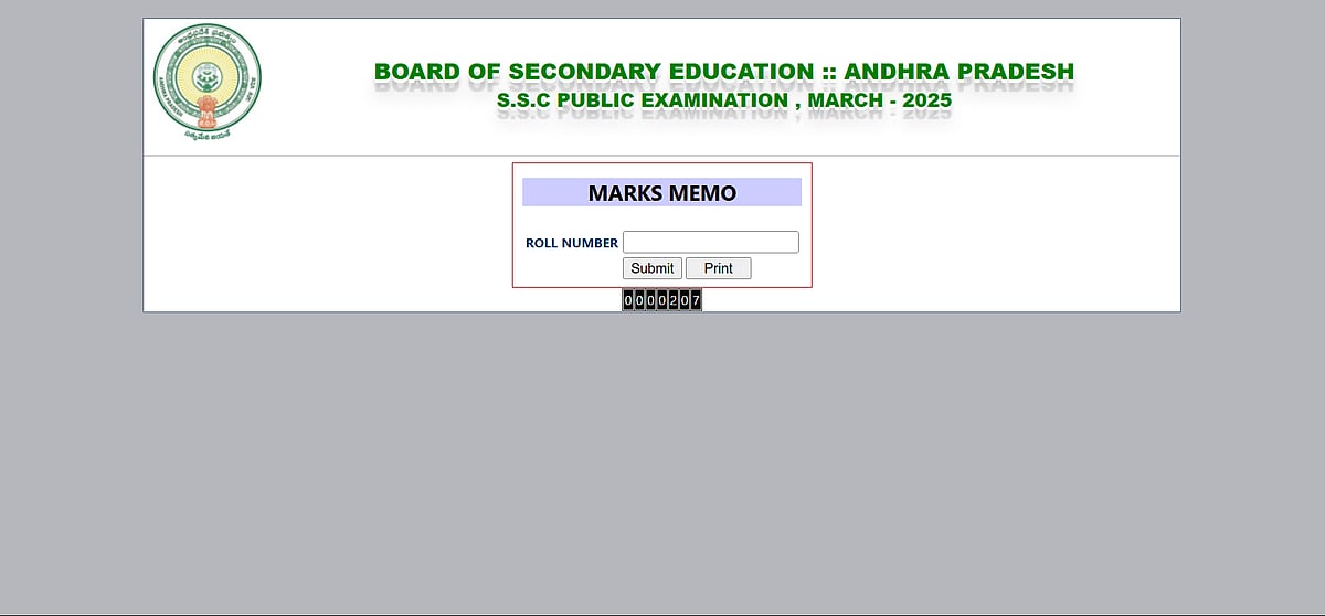 Screengrab from official website : AP SSC 10th Result Declared