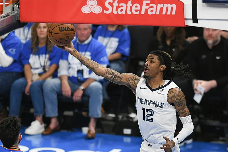 NBA Basketball game Memphis Grizzlies Vs Oklahoma City Thunder: Ja Morant