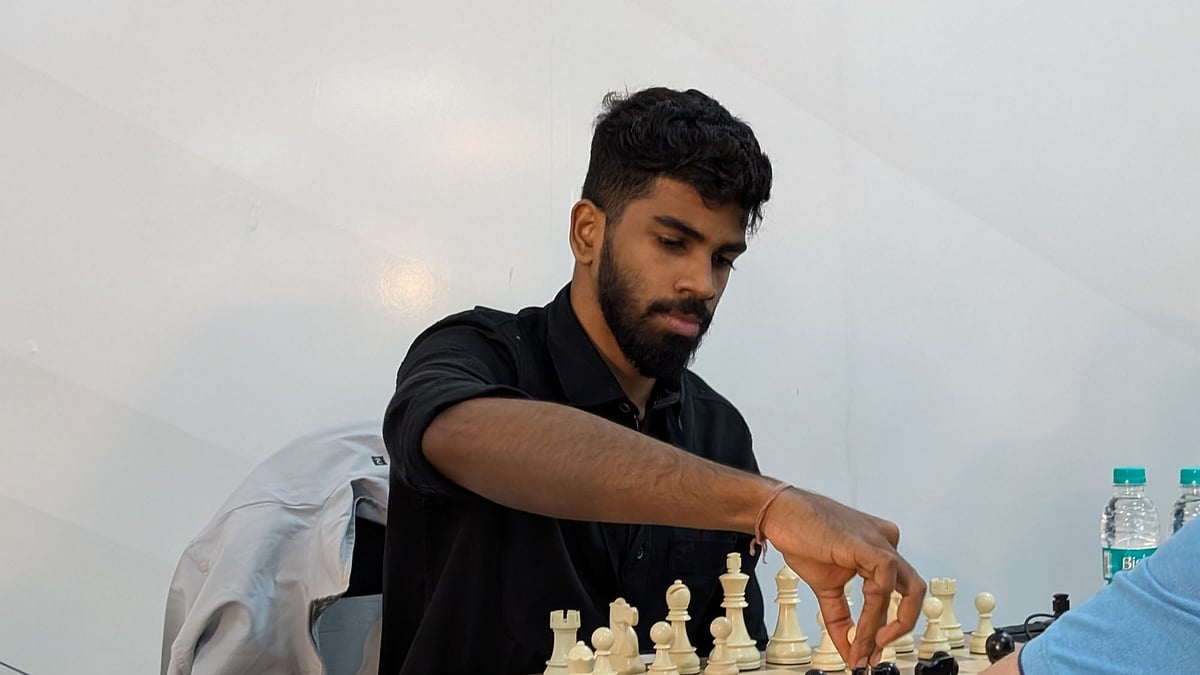 Photo: X | Chess Base India : Indian chess player Nitish Belurkar.