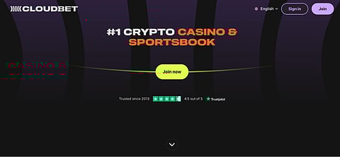 Cloudbet homepage