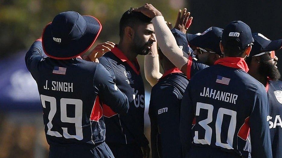 X/USA Cricket : The USA cricket team in action during the North American T20 Cup. 