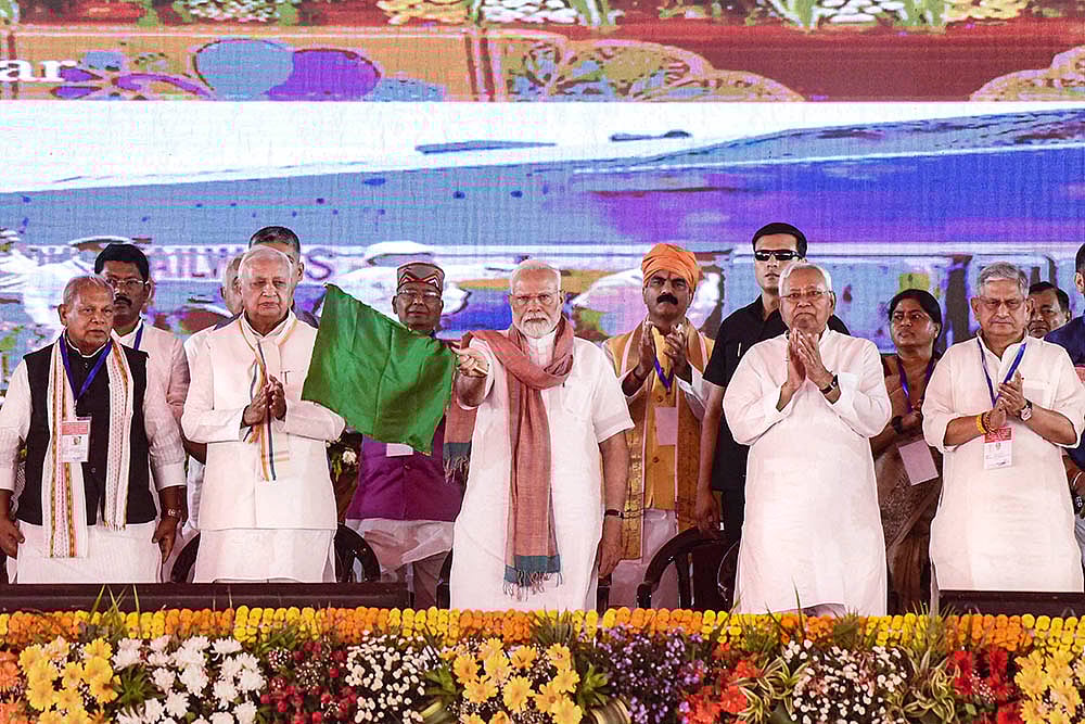 | Photo: PTI : PM Modi in Bihar