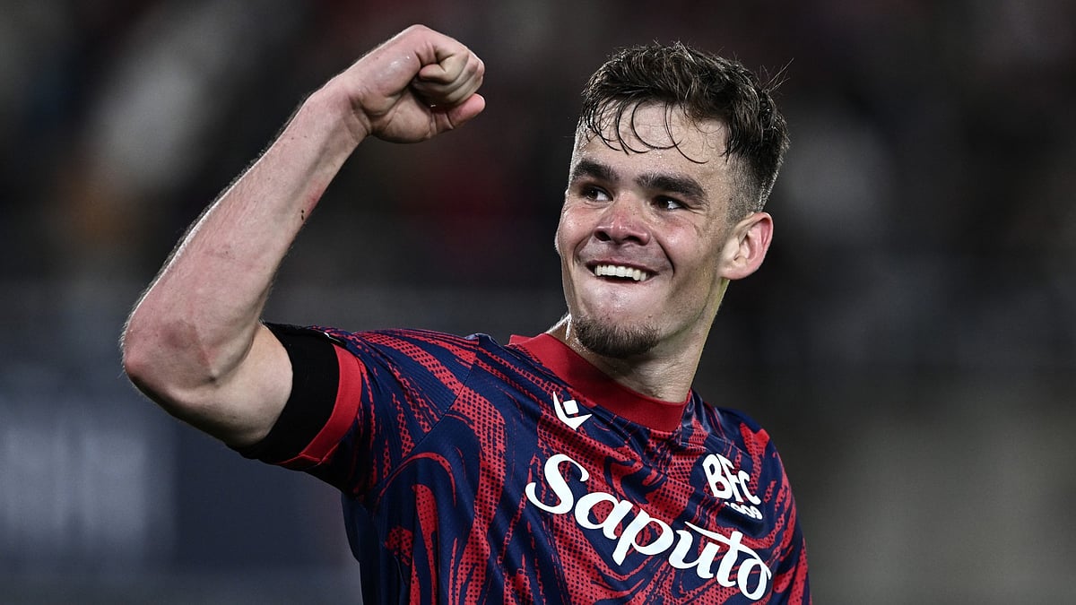Bologna's goalscorer Thijs Dallinga
