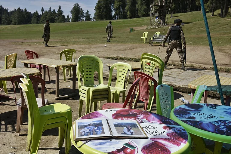 Baisaran valley after the militant attack of April 22 - | Photo: Yasir Iqbal for Outlook India