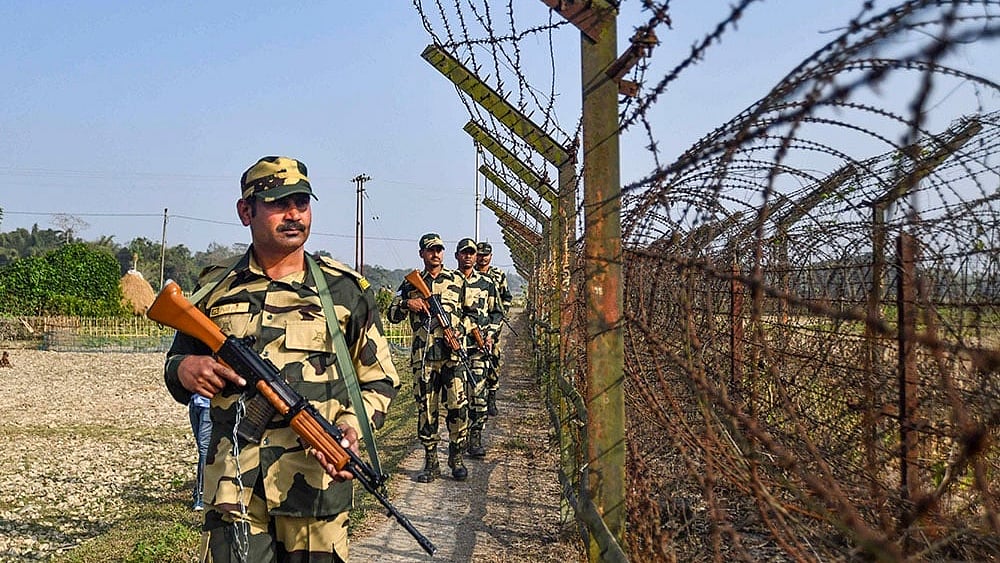 BSF personnel patrol along the India-Bangladesh border Representational Image