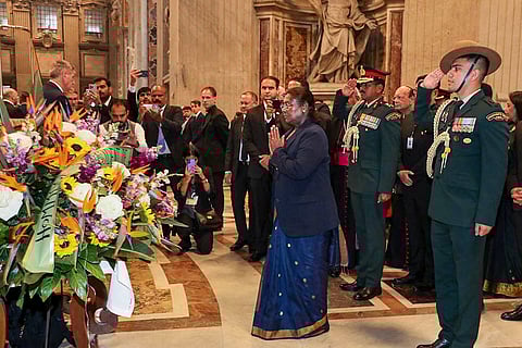 President Murmu at the Funeral of Pope Francis