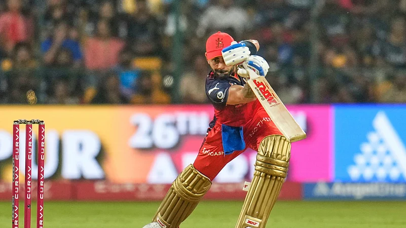 Royal Challengers Bengalurus Virat Kohli plays a shot during IPL. AP