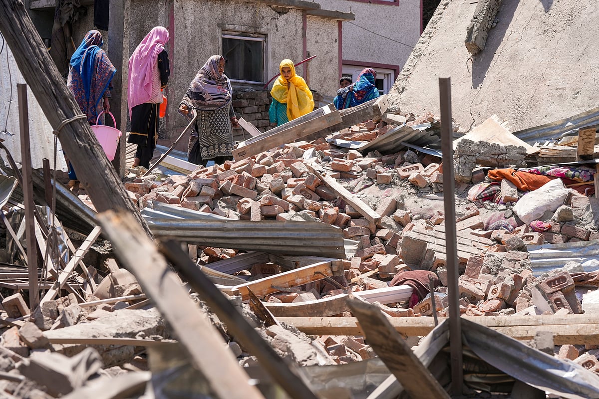 Pahalgam terror attack suspects house destroyed