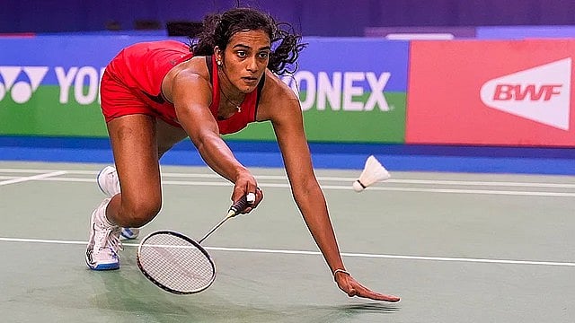PTI : File photo of PV Sindhu in action at the India Open.