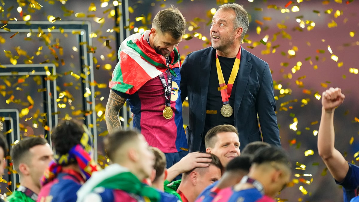 Hansi Flick led Barcelona to glory in the Copa del Rey.