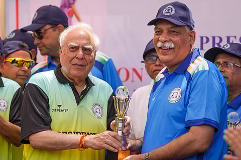 Cricket match between CJI XI and SCBA-XI