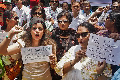 Co-operative Bank Ltd account holders protest