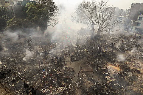 Fire breaks out in Rohini slum